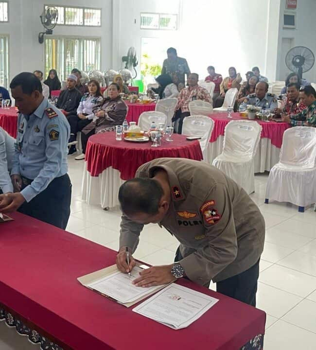 Kepala BNN Provinsi Jambi Melaksanakan Penandatanganan Kerjasama bersama Lapas Narkotika Kelas II Muara Sabak