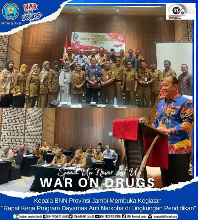 Kegiatan Rapat Kerja Program Dayamas Anti Narkoba di Lingkungan Pendidikan Tahun 2023 di Aston Hotel Jambi
