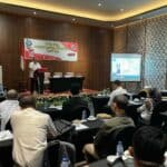 Kepala BNN Provinsi Jambi Brigjen Pol. Wisnu Handoko, S.I.K., M.M Membuka Kegiatan Rapat Kerja Program Dayamas Anti Narkoba di Dunia Usaha/Lingkungan Swasta Tahun 2023 di Aston Hotel Jambi
