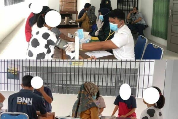 Kegiatan Pemeriksaan Kesehatan Tahanan BNNP Jambi oleh Dokter & Perawat Bidang Rehabilitasi dan di Dampingi oleh Penyidik Bidang Pemberantasan