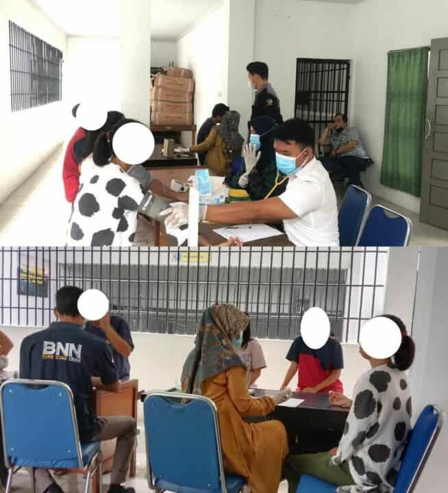 Kegiatan Pemeriksaan Kesehatan Tahanan BNNP Jambi oleh Dokter & Perawat Bidang Rehabilitasi dan di Dampingi oleh Penyidik Bidang Pemberantasan
