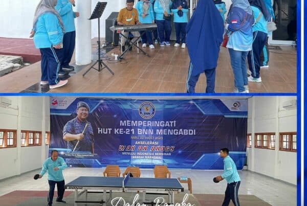 Dalam Rangka HANI 2023 BNN Provinsi Jambi melaksanakan Kegiatan Hiburan Olahraga dan Fun Singing War On Drugs