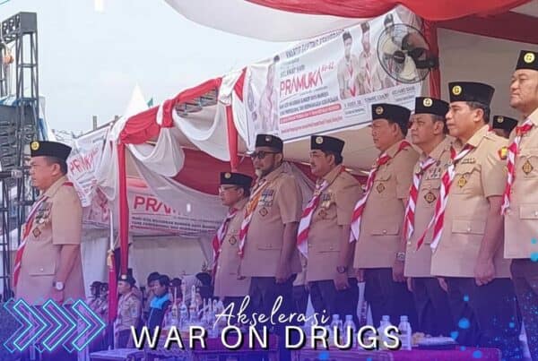 Kepala BNN Provinsi Jambi Mengikuti Kegiatan Apel Puncak Perayaan Hari Pramuka ke – 62 di Lapangan Alun-Alun Kuala Tungkal Kab. Tanjabbar
