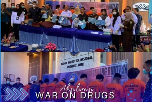 Pemusnahan Barang Bukti Narkotika BNN Provinsi Jambi Tahun 2023