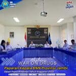 Paparan Kepala BNN Provinsi Jambi Brigjen Pol. Wisnu Handoko, S.I.K., M.M Dalam Rapat Pimpinan Tahun Anggaran 2023