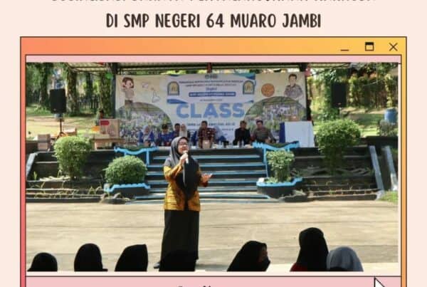 BNN Provinsi Jambi melaksanakan Sosialisasi P4GN pada Kegiatan Outing Class SMP Negeri 64 Muaro Jambi yang bertempat di Kampung Radjo Jambi.