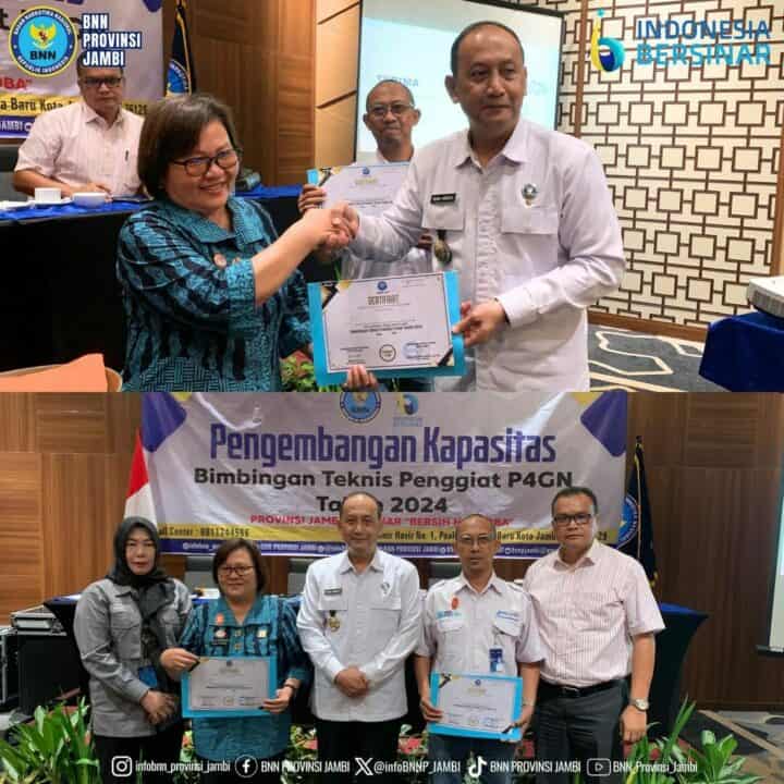 BNN Provinsi Jambi melaksanakan Bimbingan Teknis Penggiat P4GN Tahun 2024 BNN Provinsi Jambi
