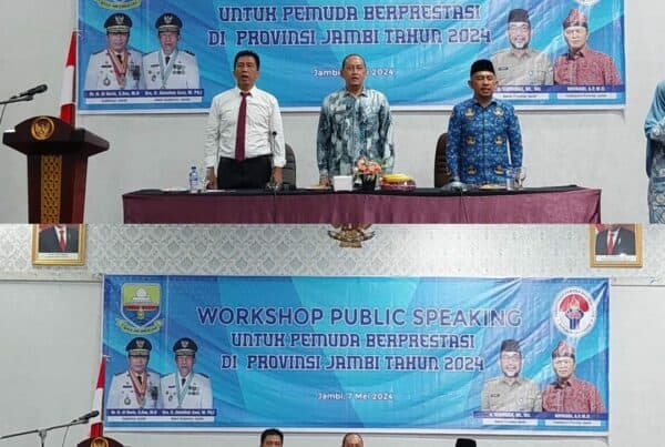 Kepala BNN Provinsi Jambi Menjadi narasumber pada kegiatan WORKSHOP PUBLIC SPEAKING Untuk Pemuda Berprestasi di Provinsi Jambi Tahun 2024