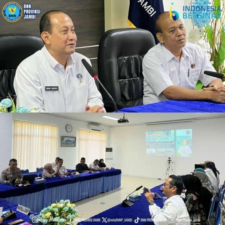 Kegiatan Rapat Koordinasi Pengembangan Softskill di SMP dan SMU Sederajat Tahun 2024 di Aula BNN Provinsi Jambi
