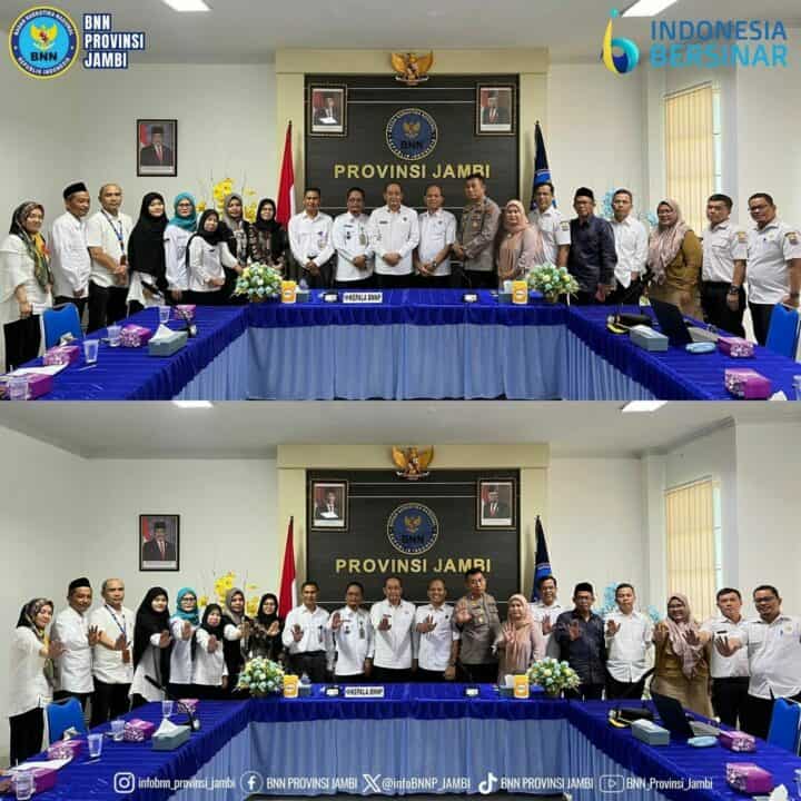 Kegiatan Rapat Koordinasi Pengembangan Softskill di SMP dan SMU Sederajat Tahun 2024 di Aula BNN Provinsi Jambi