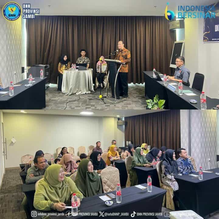 Kepala BNN Provinsi Jambi Brigjen Pol. Wisnu Handoko, S.I.K., M.M membuka Kegiatan Pelatihan Softskill di SMP dan SMU Sederajat Tahun 2024 di Odua Weston Jambi.