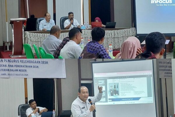 Kepala BNN Provinsi Jambi Brigjen Pol. Wisnu Handoko, S.I.K., M.M Menjadi Narasumber pada kegiatan Pelatihan Peningkatan Kapasitas Aparatur Pemerintah Desa dan Pengurus Kelembagaan Desa