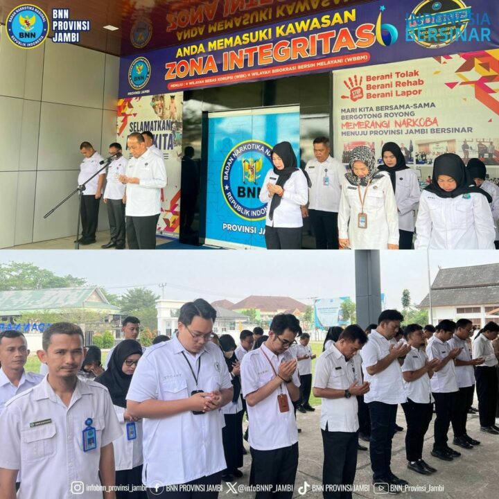 Kepala BNN Provinsi Jambi Brigjen Pol. Wisnu Handoko, S.I.K., M.M memberikan arahan ASN Berakhlak dalam mewujudkan Birokrasi Bersih Melayani.