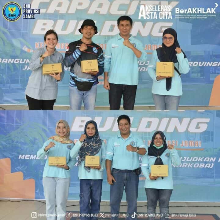 Capacity Building Keluarga Besar BNN Provinsi Jambi. “Membangun Kekompakan Demi Mewujudkan Provinsi Jambi Bersinar”
