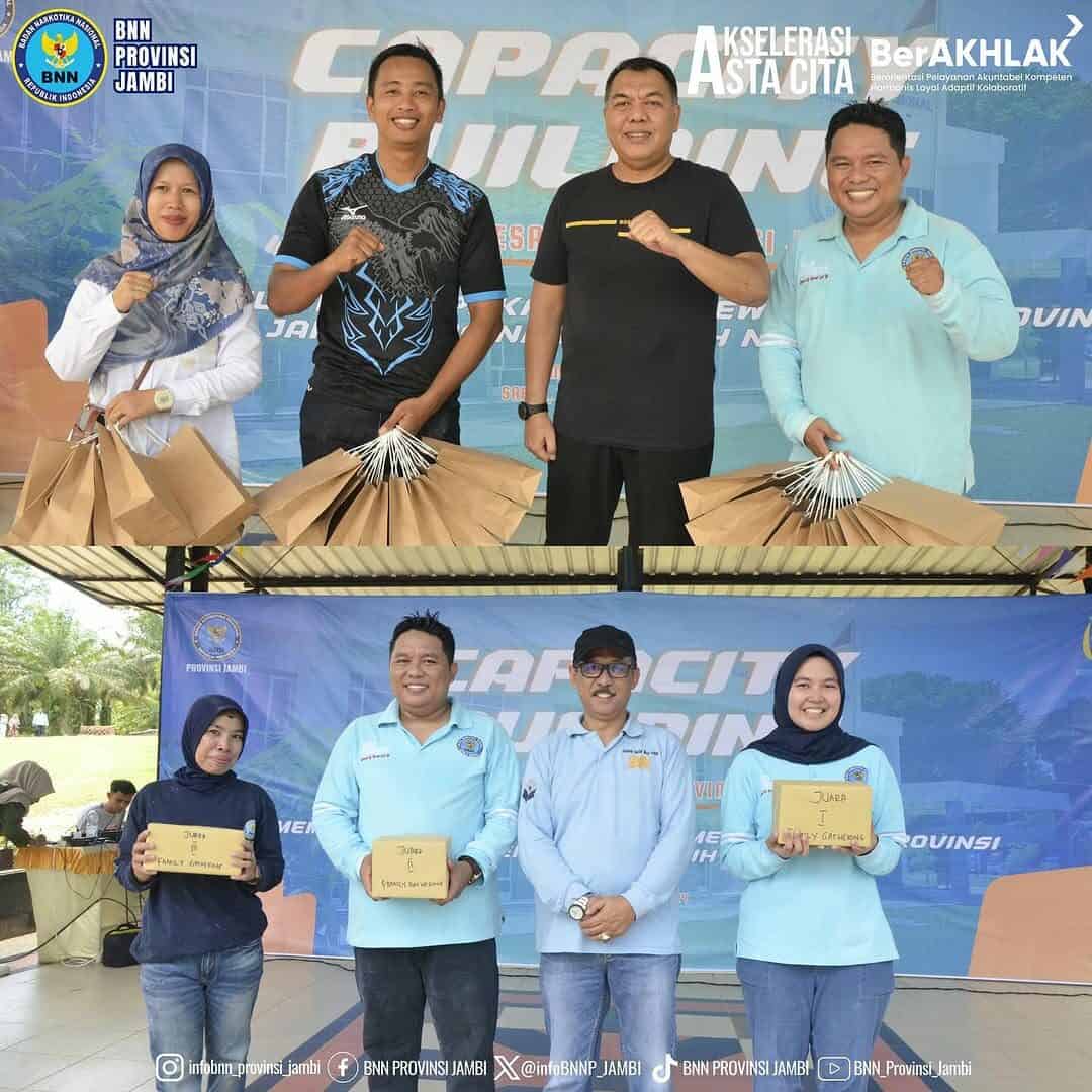 Capacity Building Keluarga Besar BNN Provinsi Jambi. “Membangun Kekompakan Demi Mewujudkan Provinsi Jambi Bersinar”