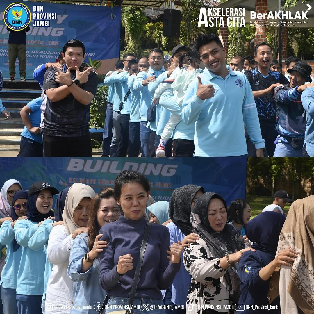 Capacity Building Keluarga Besar BNN Provinsi Jambi. “Membangun Kekompakan Demi Mewujudkan Provinsi Jambi Bersinar”