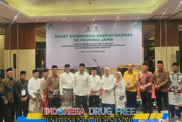 Kepala BNN Provinsi Jambi Mengikuti Kegiatan Rapat Koordinasi Daerah Baznas Se-Provinsi Jambi dan Penandatanganan PKS Bersama Baznas